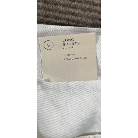 Universal Thread Womens High Rise Long Shorts White Denim Relaxed Fit Size 8 NWT - Picture 10 of 14
